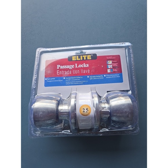 Other - NEW!! ELITE Privacy Locks Lockset Satin Nickel Finish Door Knob  5 Pi. Cylinder!